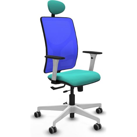 Chaise de bureau piqueras y crespo Motilla turquoise simili cuir (1/2)