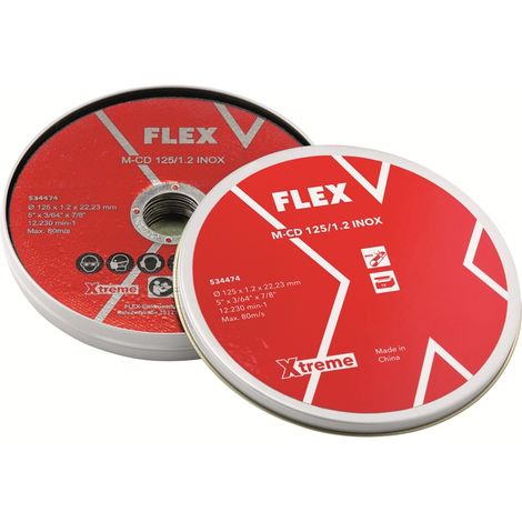 Flex Gewebe Trennscheibe für Stahl Xtreme M-CD 125/1.2 INOX VE10 Stück (1/3)