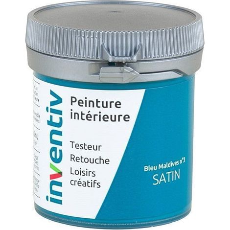 Testeur Peinture Intérieure Satin Bleu Maldives 3 - INVENTIV