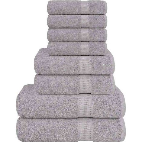 Serviette - Coton 100 % - 360 g/m² - Pour Salle De Bain Et Toilette - 8 Pièces (1/5)