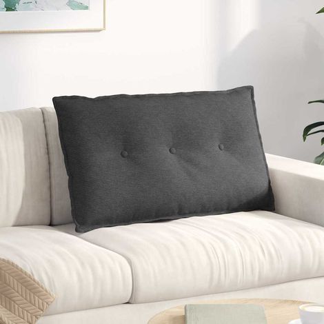 Rückenkissen Dunkelgrau 80 x 50 cm Cordstoff
