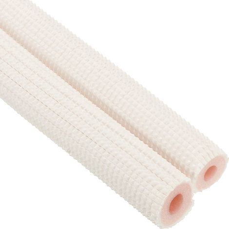 Tuyaux en mousse isolée pour climatiseurs split, adaptés aux tuyaux en cuivre (diamètre intérieur 12 mm, 6 mm), 1 mètre de long, blanc-rose.