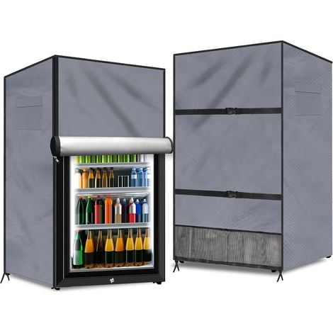 Funda protectora para frigorífico/congelador vertical compacto de 85 litros (gris, 56 x 58 x 86 cm), 1 unidad.