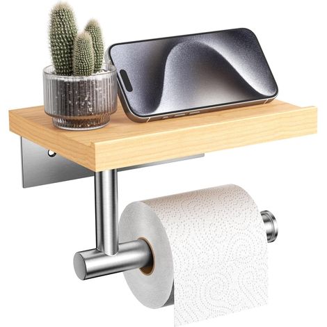 Porte-Papier WC Bois d’Érable & Nickel Brossé
