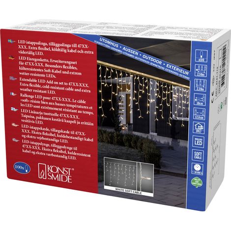 Konstsmide LED Lichtervorhang-System-Erweiterung Eisregen 24 V Lichtervorhang Warmweiß (1/3)