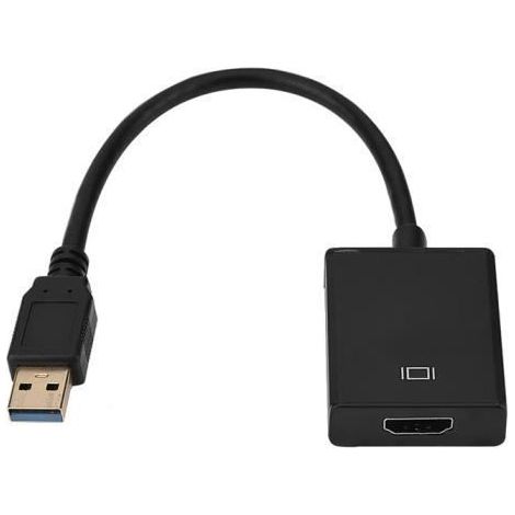 Adaptateur USB vers HDMI - ZISONIX - 1080P - USB 3.0 - Noir (1/4)