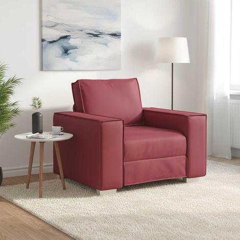 Sofa-Sessel Weinrot 100 cm Kunstleder