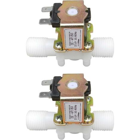KZQ 2x 12v 1/2inch electrovanne electrique en plastique magnetique eau air normalement ferme (1/5)