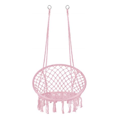 SPRINGOS Columpio nido con flecos Columpio de macramé Diseño Columpio de jardín (1/5)