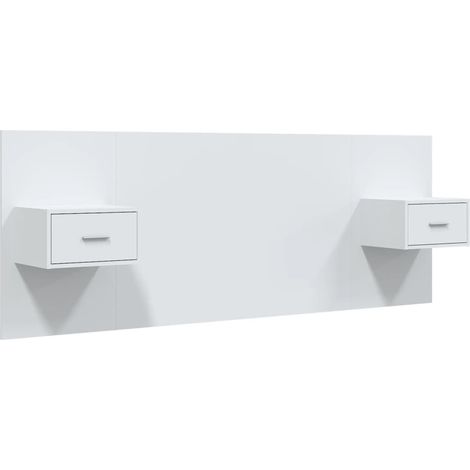 Maison Exclusive - Cabecero de cama con mesitas madera contrachap