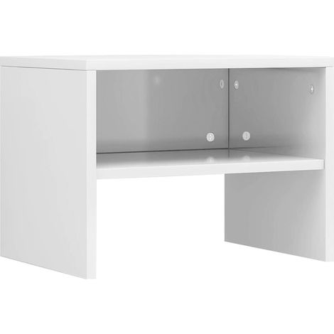 Maison Exclusive - Mesita de noche madera contrachapada blanco br (1/5)