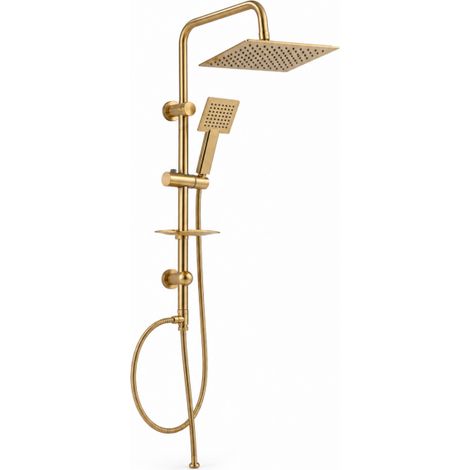 Asta Saliscendi Colonna Doccia Soffione Quadrato Doccetta Saliscendi 87305
