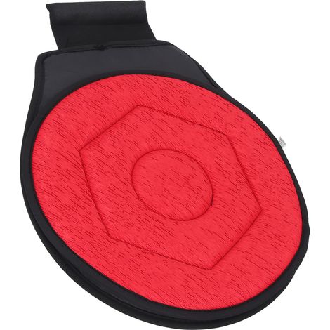 Coussin pivotant à 360° pour voiture, antidérapant, respirant et rotatif, soulage la fatigue lombaire et convient aux femmes enceintes et aux personnes âgées (rouge). (1/5)