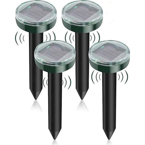 Répulsif solaire à ultrasons pour taupes d'extérieur, combinant son et vibration. (1/5)