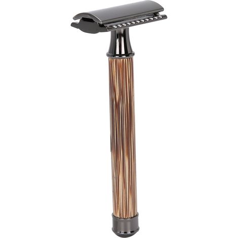 Homme Rasoir Manuel Manche Bambou Tondeuse à Barbe Corps Portable Coupe Cheveux Trimmer Pistolet Couleur (1/5)