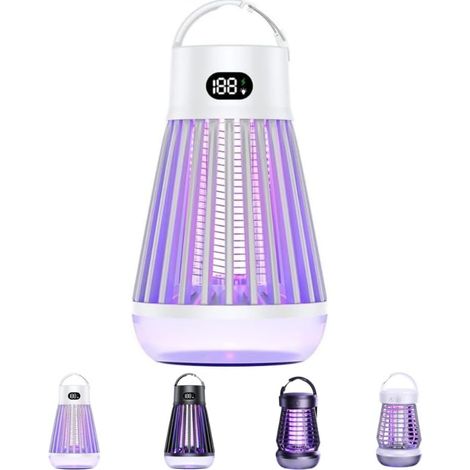 Lanterne anti-moustiques à protection intégrale, résistante aux chocs et à l'eau (2 en 1), lampe rechargeable pour l'intérieur, le jardin, le camping et une utilisation en toute sécurité à la maison, (1/5)