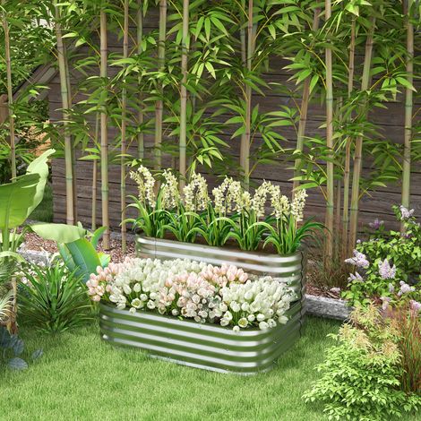 Balcon de jardin pour plantes à étagère fleurie,118x45x30 cm,en métal argenté,robuste et élégant pour vos plantes