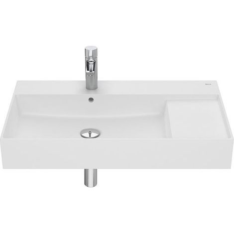 LAVABO INSPIRA CON JUEGO FIJACIÓN 800X490 BLANCO MATE (1/2)