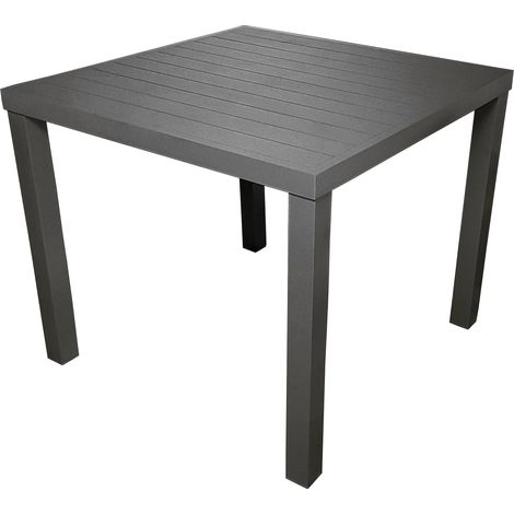 Tavolo da Giardino 80x80 cm in Alluminio San Vincenzo Grigio (1/2)