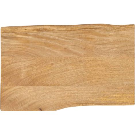 Tischplatte mit Baumkante 50x40x2,5 cm Massivholz Mango