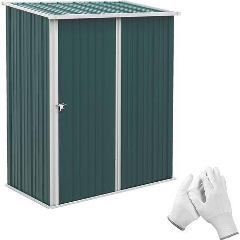 5.3 x 3.1ft Corrugated Steel Garden Shed - Green