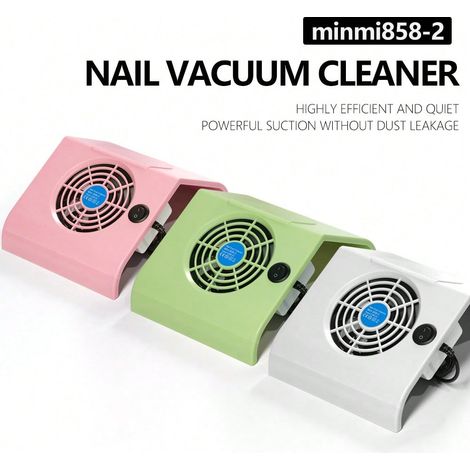 Aspirateur de poussière pour ongles professionnel, extracteur haute puissance, aspirateur dédié aux salons, outils de nail art, filtre fin, facile à nettoyer, blanc (1/4)