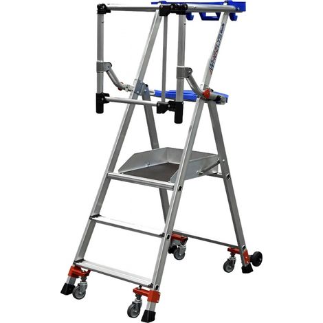 Plate-forme individuelle hauteur de travail fixe Wheelys W3 autostable, hauteur de travail maxi 2,70 m, 3 marches - DUARIB (1/3)