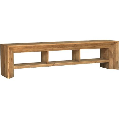 Meuble TV avec niches en bois recyclé Blaise (1/5)