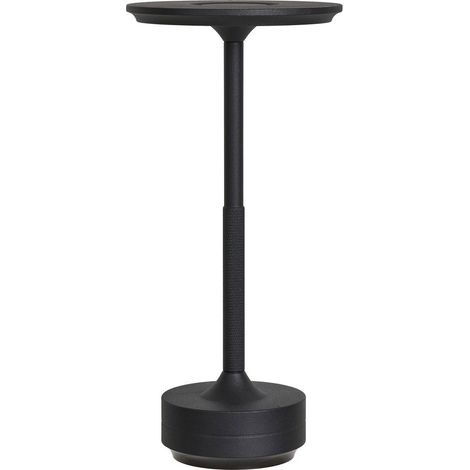 Lampada da tavolo Lyneham ricaricabile in alluminio nero