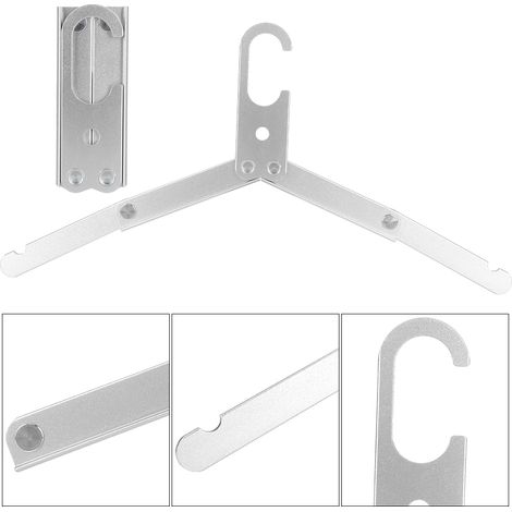 Étendoir à linge pliable multifonction en alliage d'aluminium pour extérieur, antidérapant et portable (argenté) (1/5)