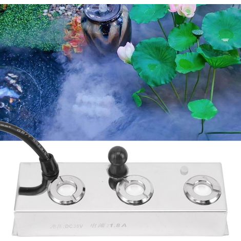 Pulvérisateur à ultrasons en acier inoxydable, idéal pour les serres, jardins, pelouses, bassins, rocailles, aquariums et l'aménagement paysager. Alimentation : 100-240 V (norme européenne). (1/5)