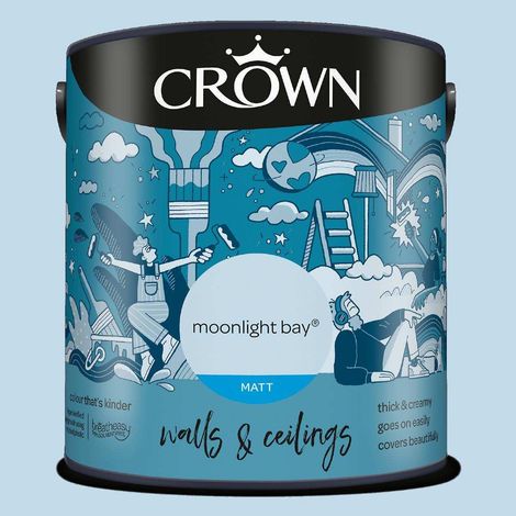 CROWN WALLS AND CEILINGS MATT MOONLIGHT BAY 2.5L