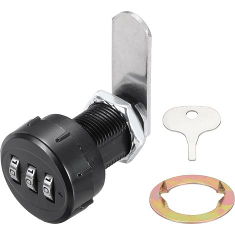 Serrure À Combinaison Pour Armoire 1 Pouce 3 Chiffres Métal Noir (1/5)