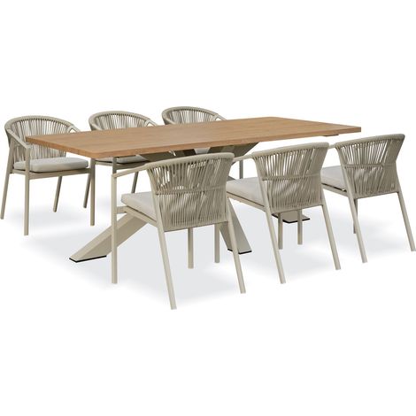 KELIA - Garten-Essgruppe für 6 Personen - Greige - REMARQUABLE