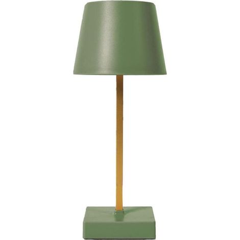 Lampe à poser led tactile vert rechargeable USB avec 3 intensités de lumière blanche (1/5)