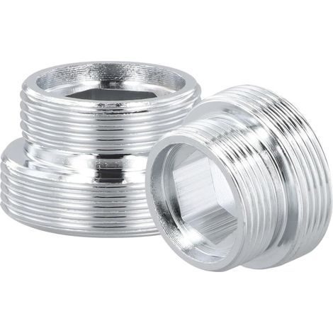 Stück Metall-Wasserhahnadapter, Wasserhahngewindeadapter, Metall-Luftsprudleranschluss mit Außengewinde, Luftsprudleradapter mit Außengewinde für Küchenspülen (M18 - M22) (1/5)