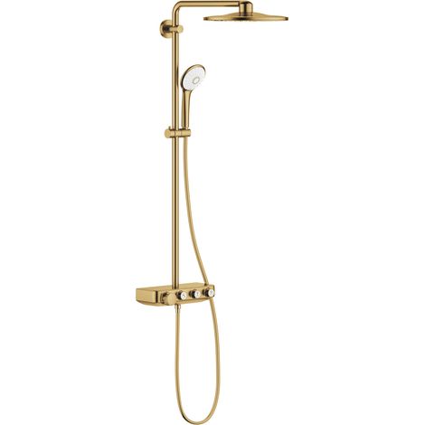 Euphoria Smartcontrol System 310 Duo, Columna de ducha con mezclador termostático, Cool Sunrise cepillado (26507GN0) (1/3)