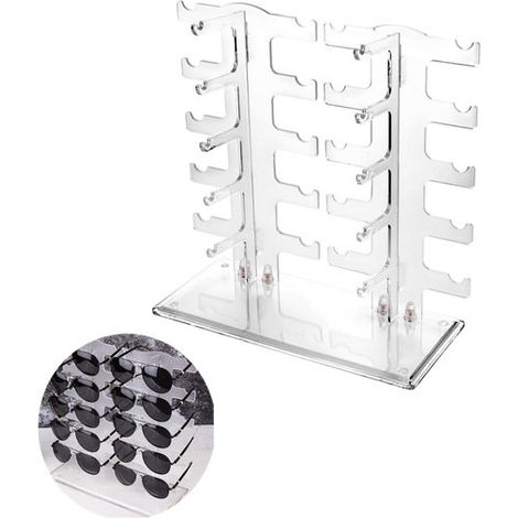 Support de lunettes de soleil de luxe - transparent - porte-lunettes - présentoir à lunettes - lunettes de soleil et lunettes de lecture (1/5)