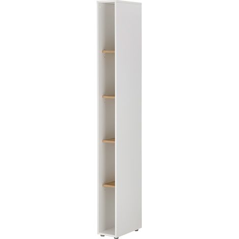 Regal 200cm hoch, weiß mit Eiche, CRISP-61 (1/5)