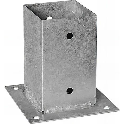 Pied de poteau carré zingé à visser - 91 x 150 x 2 mm (1/5)