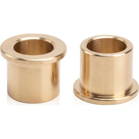 2 Pièces Bride Roulement Manchon 12x16x15 mm,Laiton Douille Auto Lubrifiant Bagues,Bride Manchon Roulement Fritté pour Industriel Équipement Machines et Outils (1/5)
