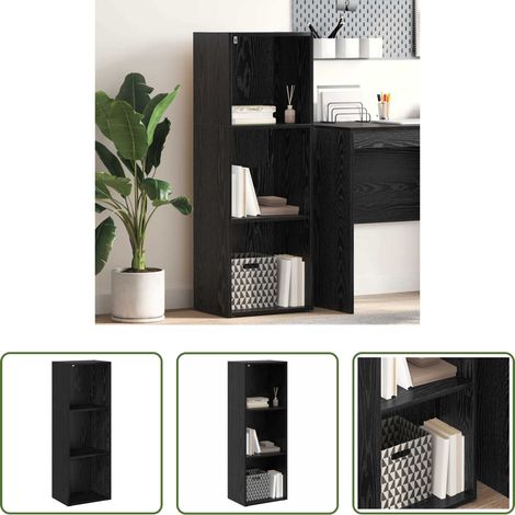 Étagère chêne noir -  Étagère Chêne noir 40 x 30 x 114 cm Bois d'ingénierie (1/5)