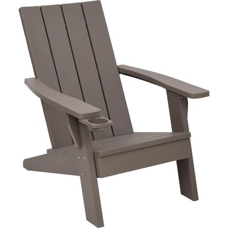 Maison Exclusive - Chaise de jardin Adirondack marron clair 75x88,5x89,5 cm PP (1/5)