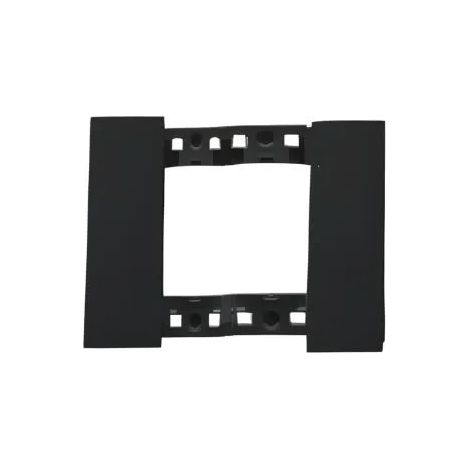 Placca 2P nero compatibile con Bticino Living Now Biesse