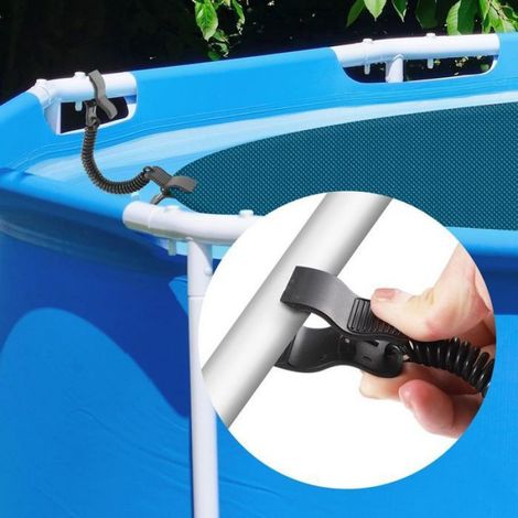 6pcs Clips Couverture Piscine - Fixation couverture solaire Résistant au vent - Piscines hors sol - Noir (1/5)