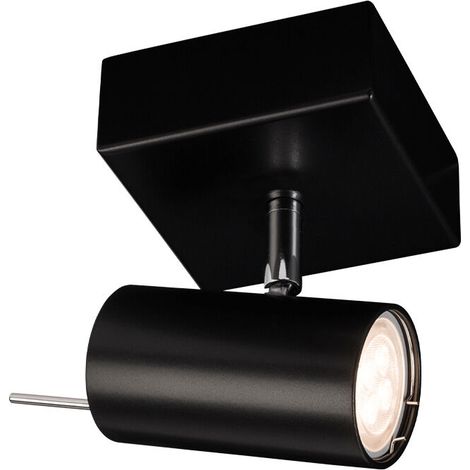 Faretto soffitto quadrato nero orientabile GU10 10W FUSSA Shilo (1/2)