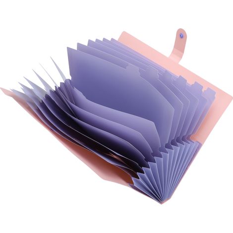 A4 Dokumentenorganizer mit mehreren Lagen, Papieraufbewahrungstasche, Rosa (1/5)