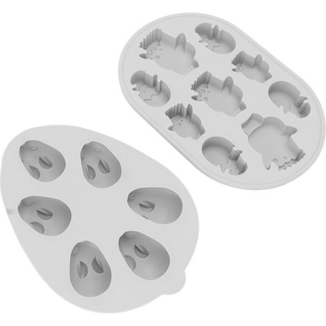 Gebäckform aus lebensmittelechtem Silikon, Hasen- und Hühnermotiv, leicht zu entformen, ideal für die Herstellung von Kuchen und gefrorenen Desserts. (1/5)