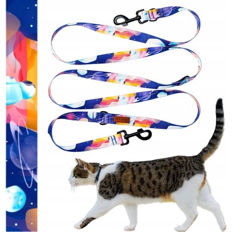 Laisse modulaire extensible jusqu'à 300 cm pour grand chat Ukory COSMOS (1/5)