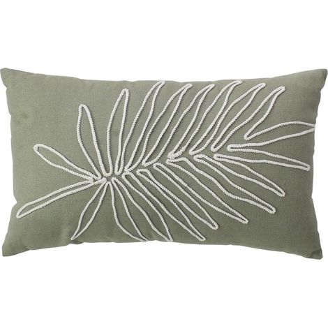 Coussin déhoussable brodé motif jungle MAMBO (1/2)
